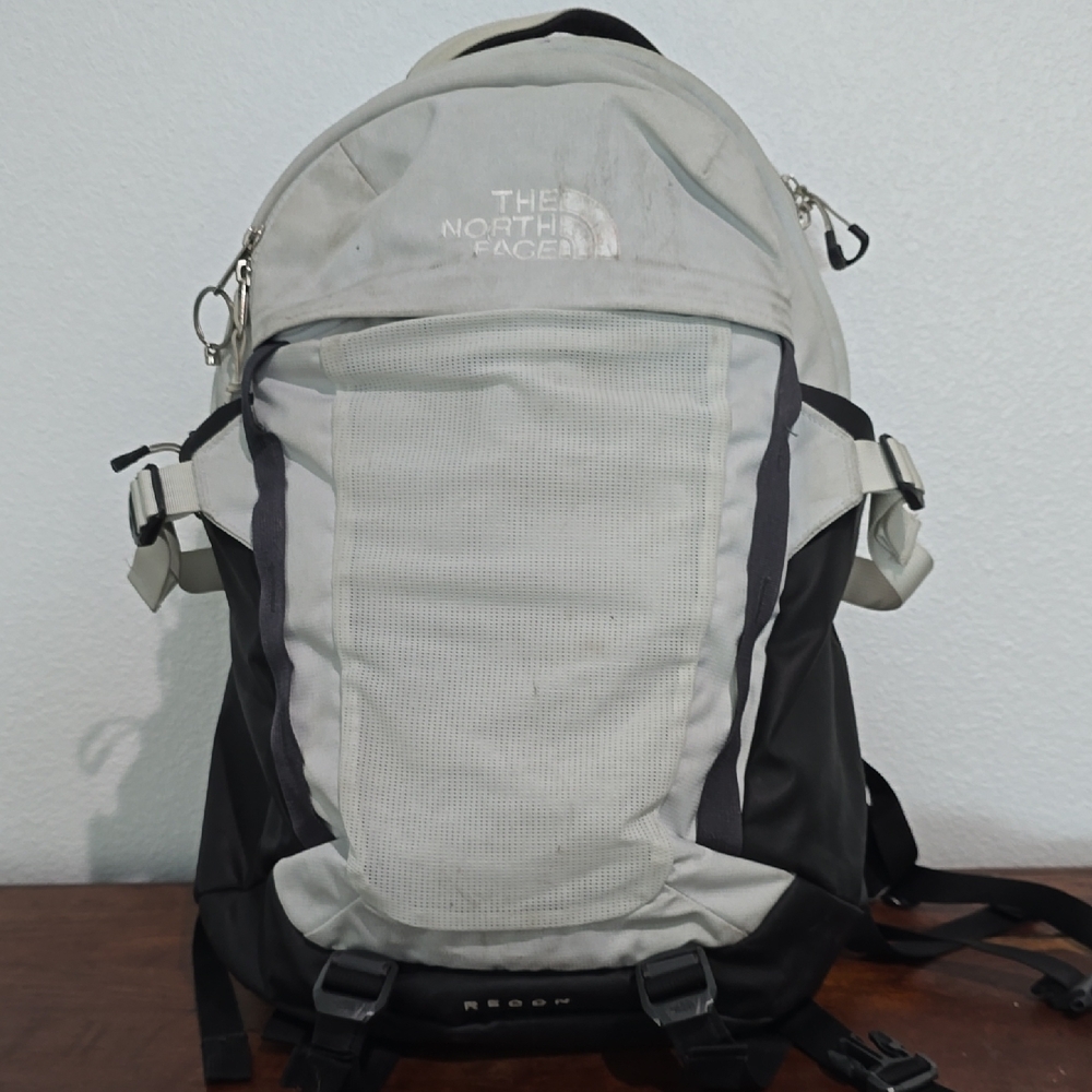 The North Face Gray and Black Backpack